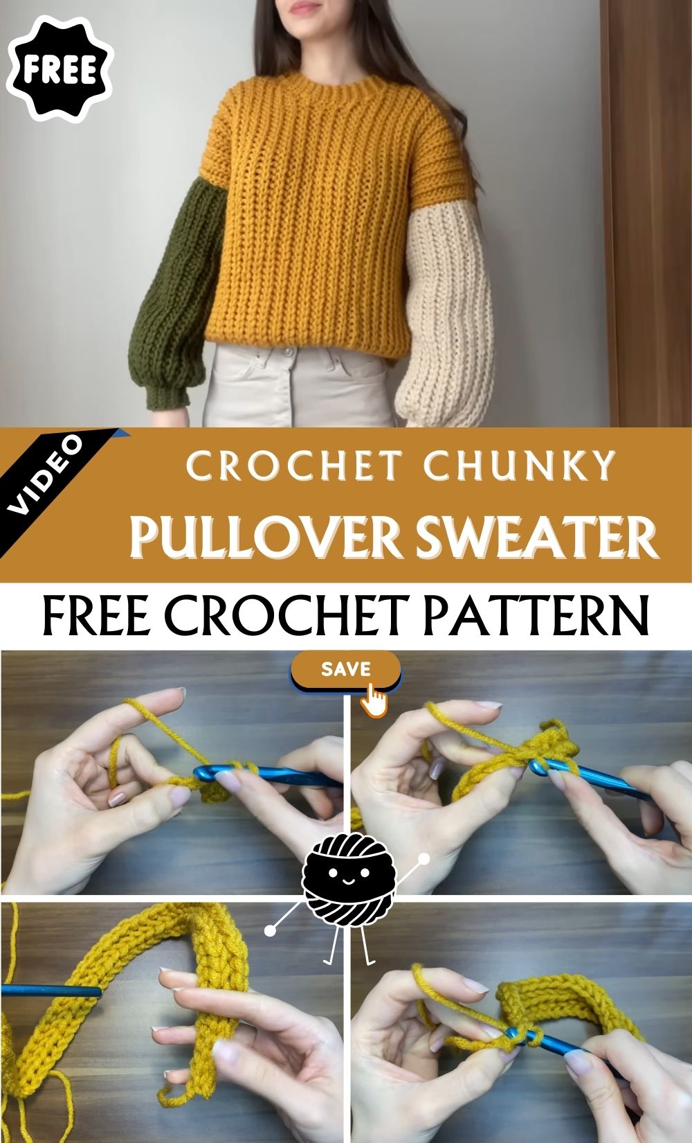 Blissful Crochet Chunky Pullover Sweater Pattern