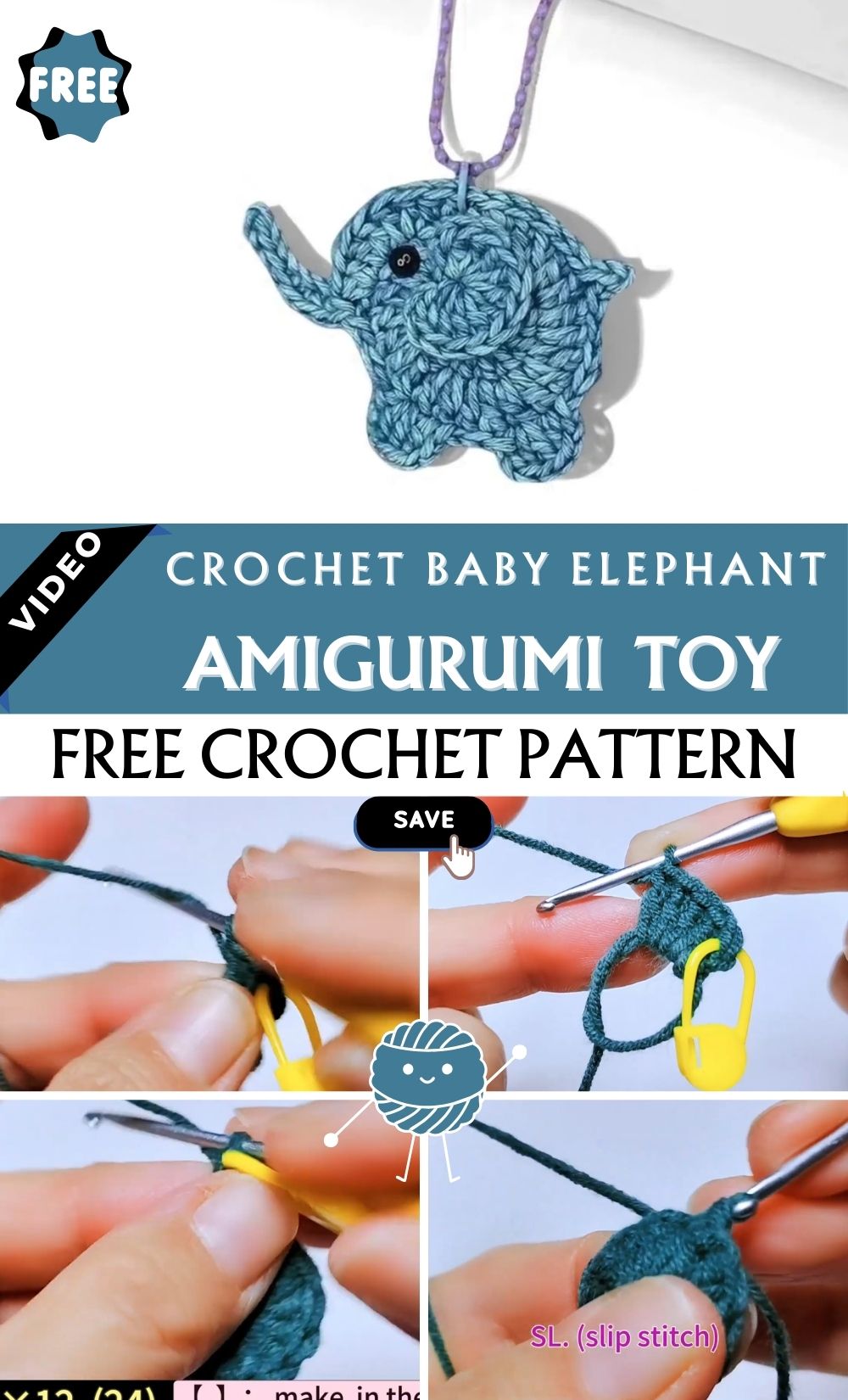 Fantastic Crochet Baby Elephant Amigurumi Pattern Toy