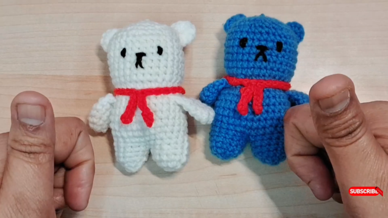 Easy Steps to Make a Cute Crochet Valentine Bear Keychain Amigurumi Pattern