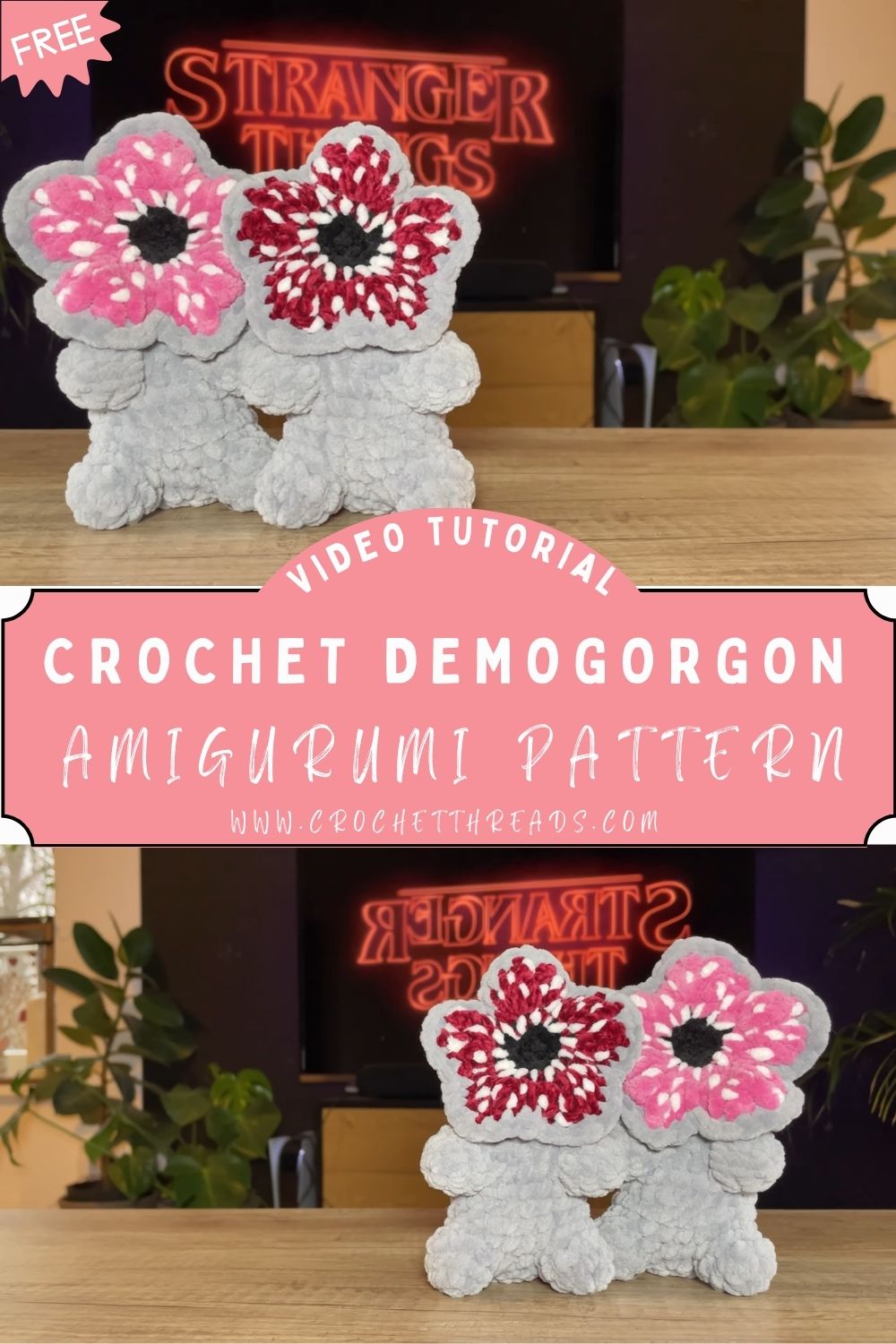 Awesome Crochet Demogorgon from Stranger Things Amigurumi Pattern