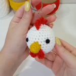 Mesmerizing Crochet Rooster Keychain Amigurumi Easy Step-by-Step Pattern
