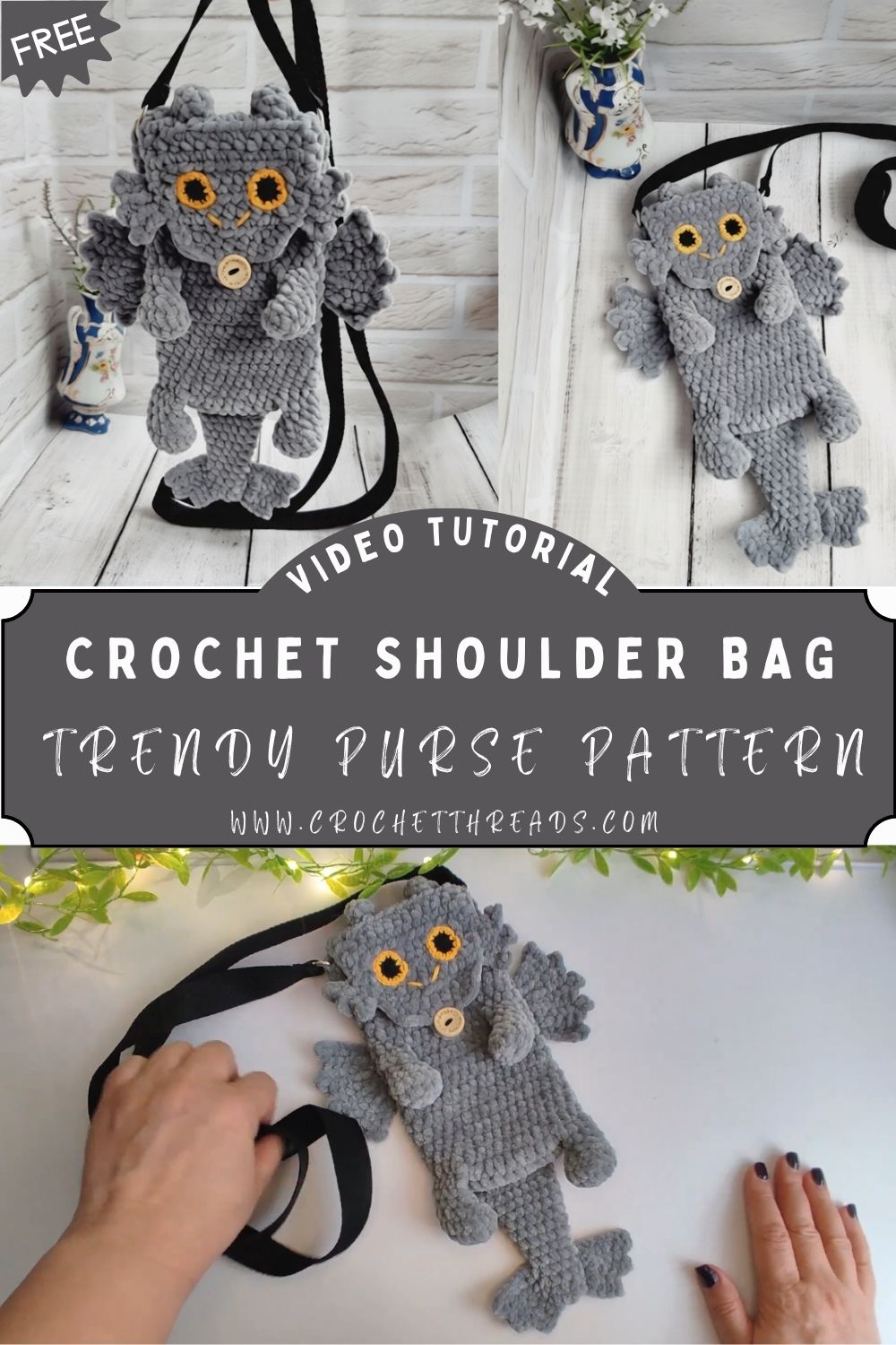 Chunky Crochet Shoulder Bag Trendy Purse Pattern