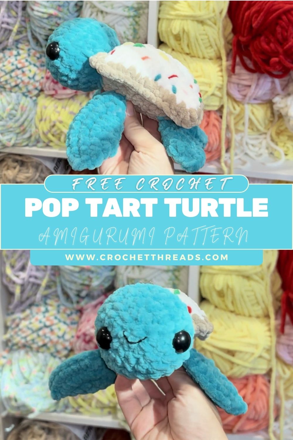Crochet Pop Tart Turtle Amigurumi Pattern