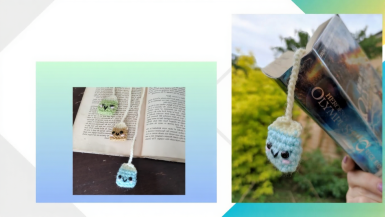 Easy Crochet Teabag Bookmark Pattern for Beginners