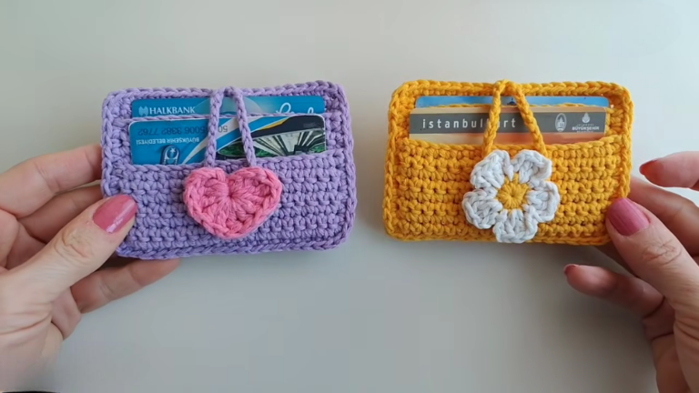 Adorable Crochet Wallet Card Holder Step-by-Step Easy Pattern