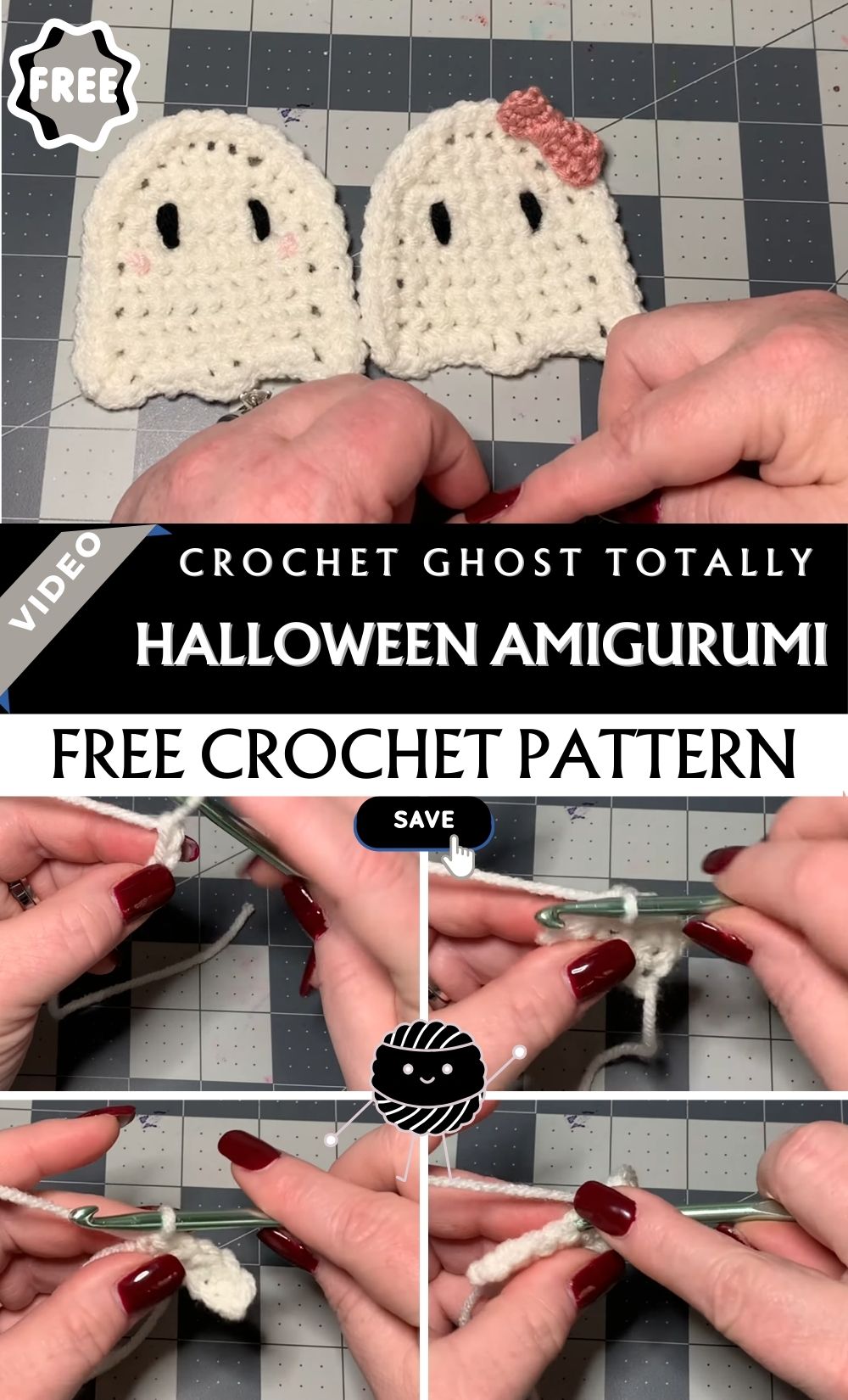 Vibrant Crochet Ghost for Totally Halloween Amigurumi Pattern