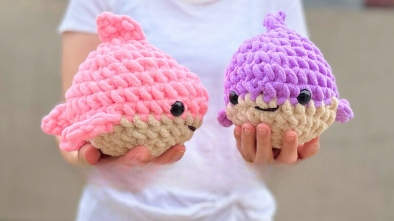 Chunky Cute Crochet Baby Shark Plushie & Easy Pattern Beginner