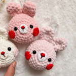 Fearless Crochet Bunny Head Keychain Easy Amigurumi Pattern Step-by-Step