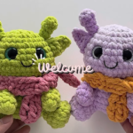 Crochet Click Clack Baby Alien Amigurumi Toy & Keychain That Brings Smiles