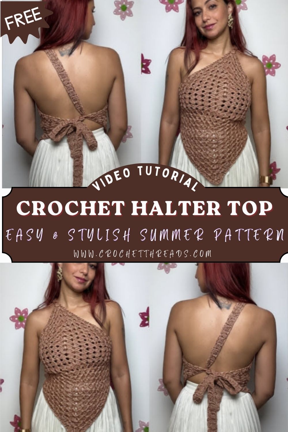 Elegant Asymmetrical Crochet Halter Top Easy & Stylish Summer Pattern