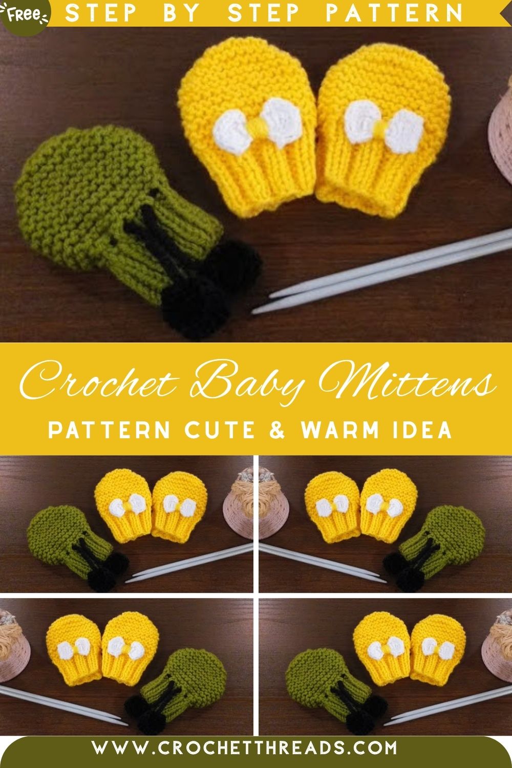 Luxurious Crochet Baby Mittens Pattern Cute & Warm idea