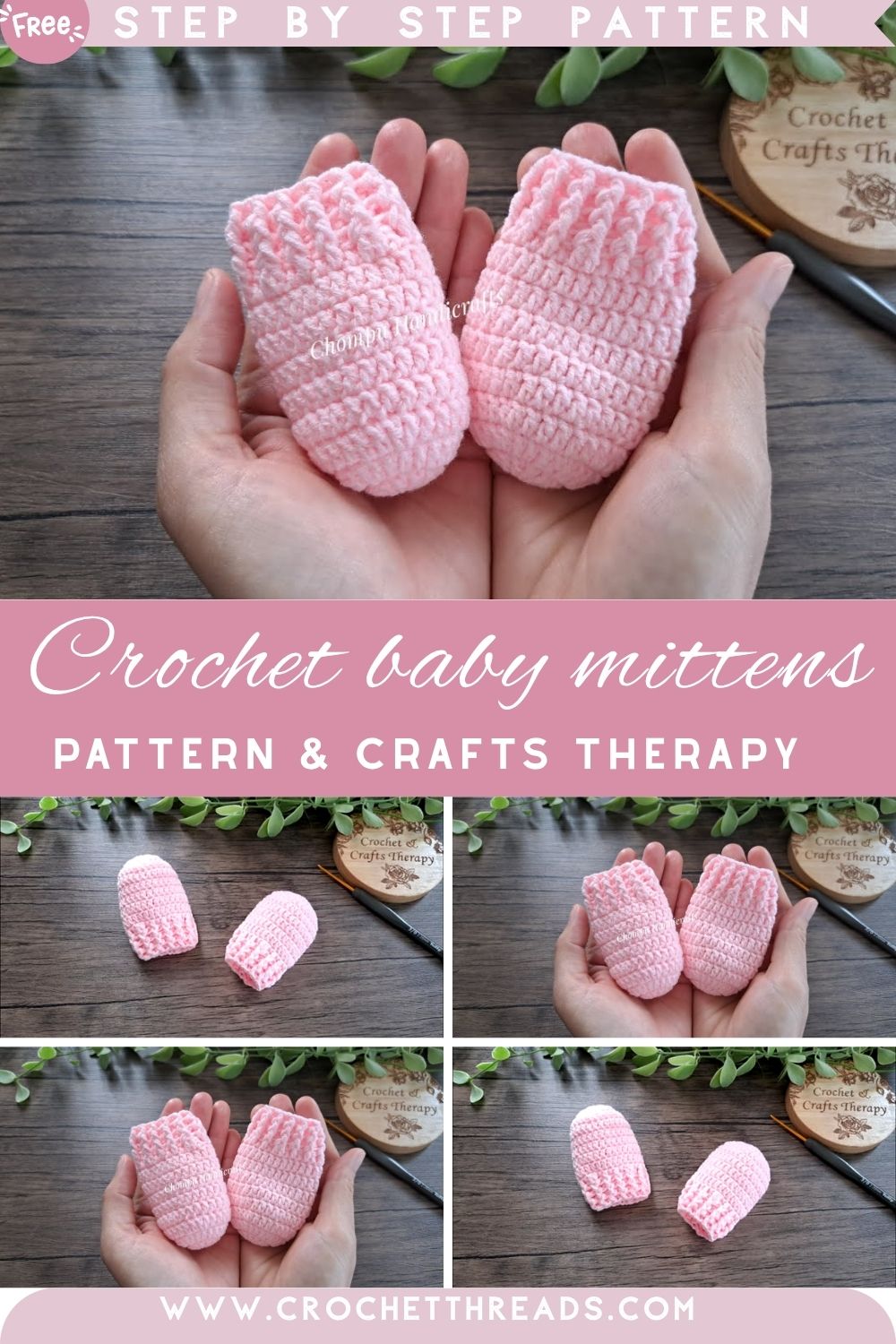 Outstanding Crochet baby mittens Pattern & Crafts Therapy