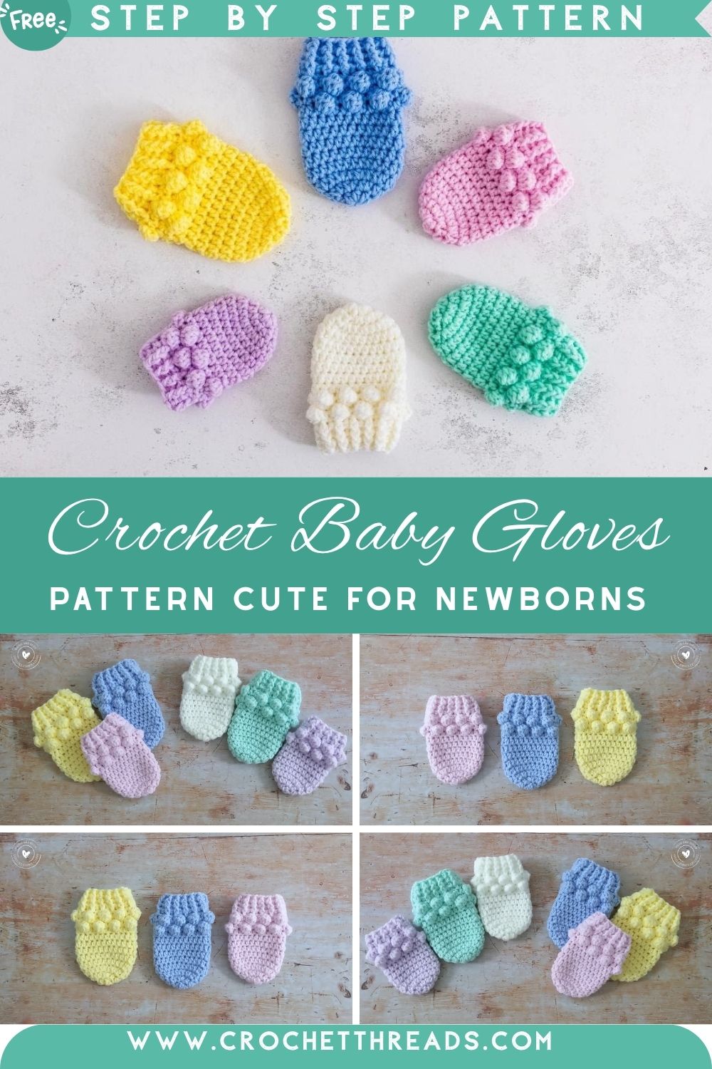 Sparkling Crochet Baby Gloves Pattern Cute for Newborns