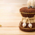 Exceptional Crochet Damru Keychain Simple and Fun Pattern for Beginners