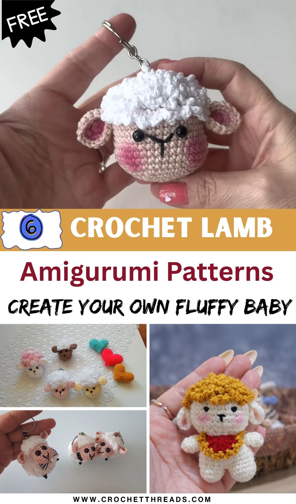 Crochet Lamb Amigurumi Patterns Create Your Own Fluffy Baby Lamb Plush Toy