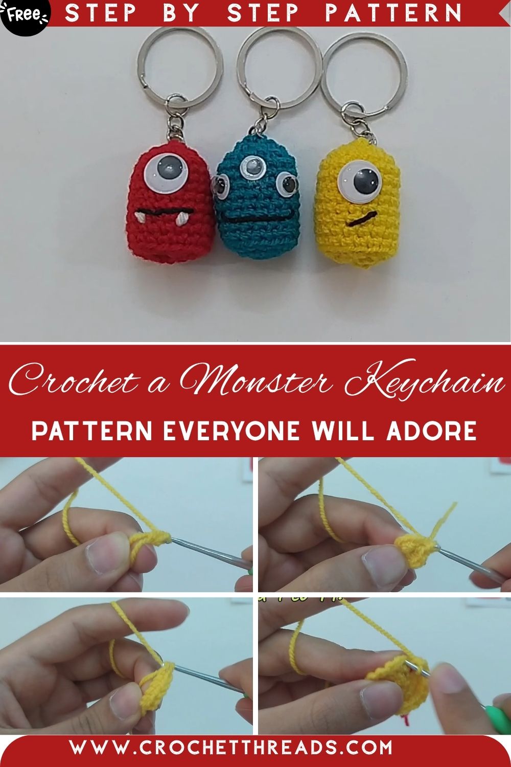 How to Crochet a Monster Keychain Amigurumi Pattern Everyone Will Adore