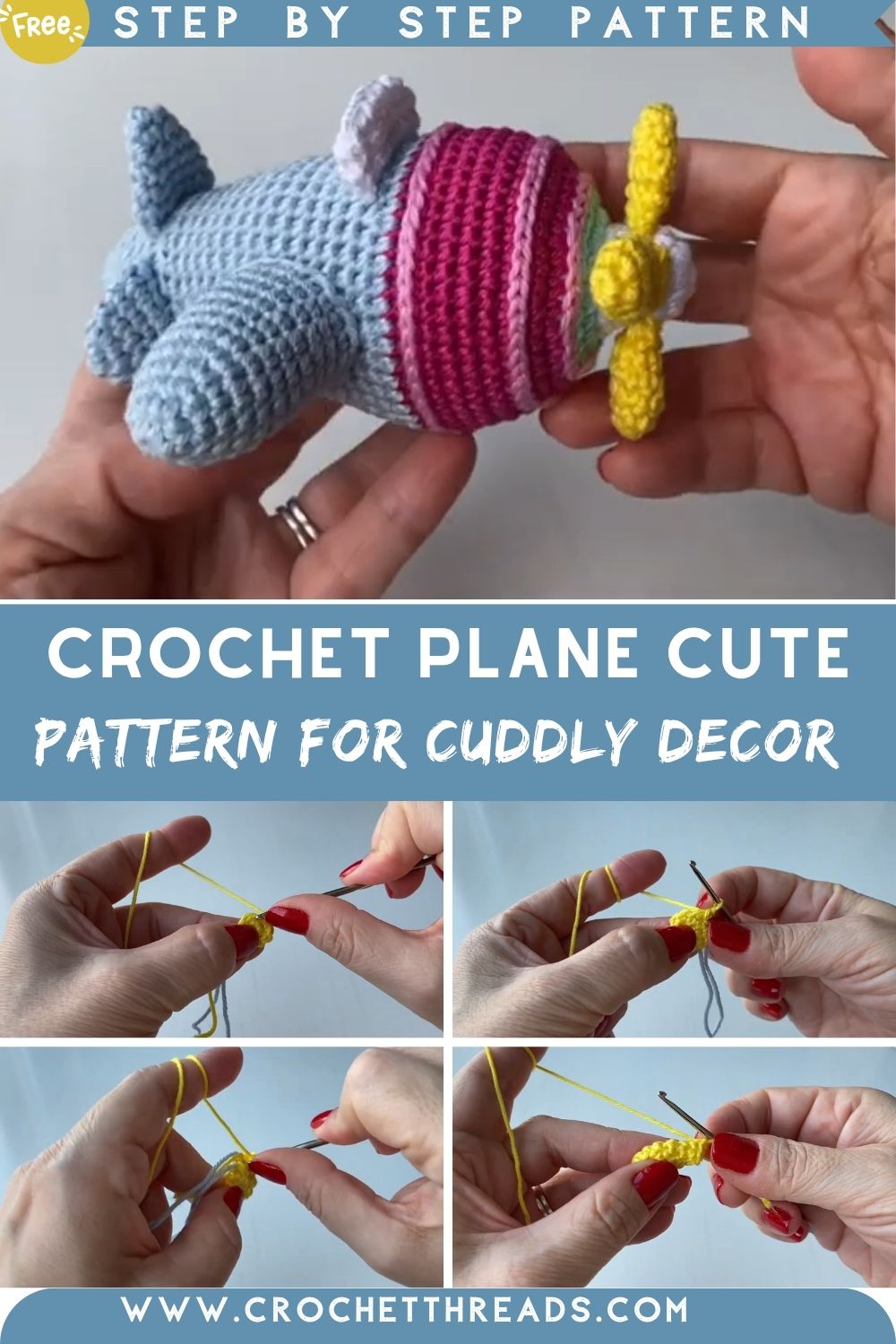 Humble Crochet Plane Cute Amigurumi Pattern for Cuddly Decor