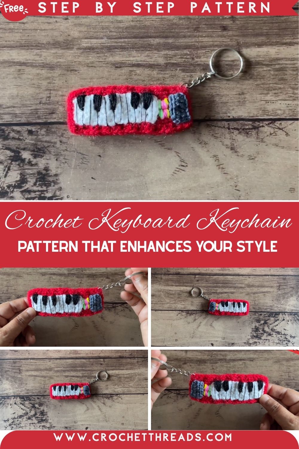 Impressive Crochet Keyboard Keychain Pattern That Enhances Your Style