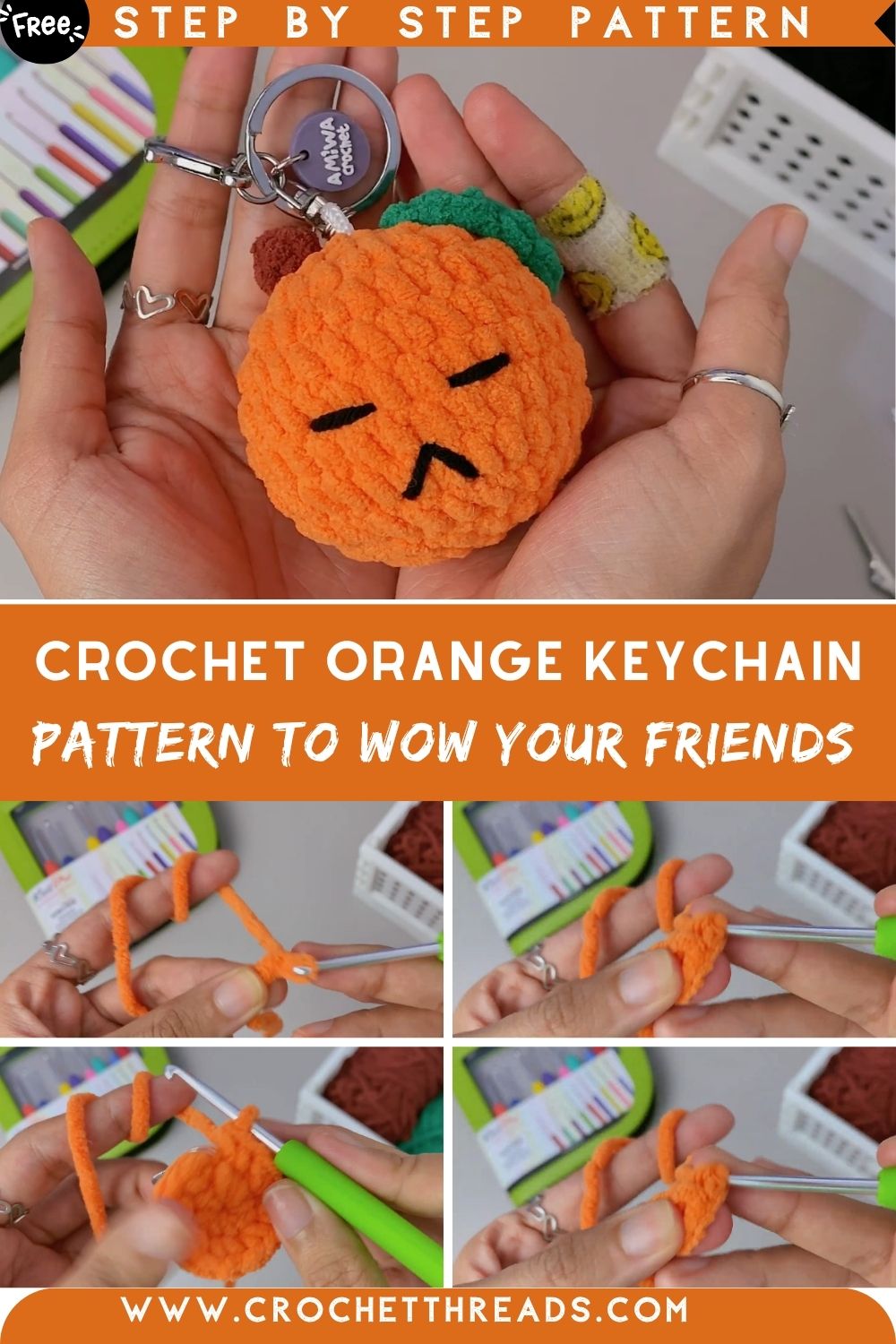 Incredible Crochet Orange Keychain Amigurumi Pattern to Wow Your Friends