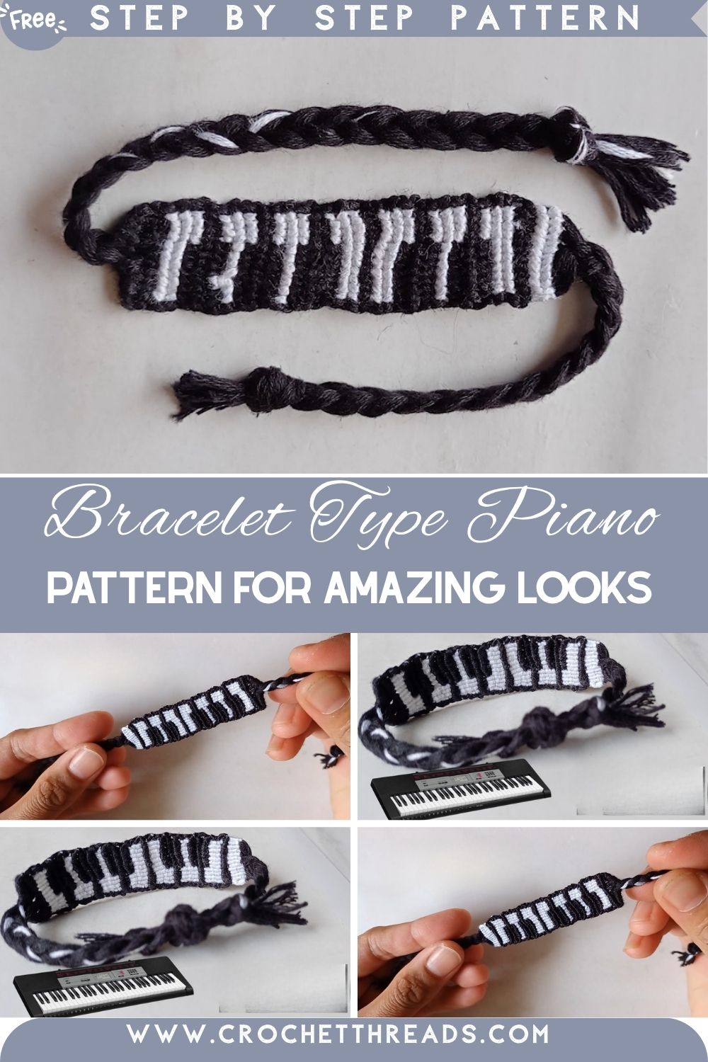 Luxurious Crochet Bracelet Type Piano Pattern for Amazing Looks