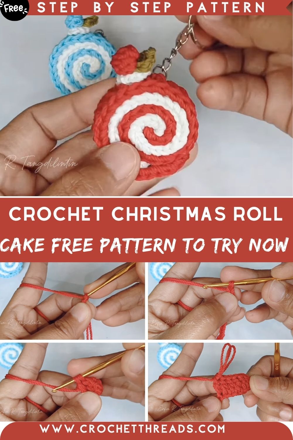 Obsessed with This Crochet Christmas Roll Cake Free Pattern to Try Now