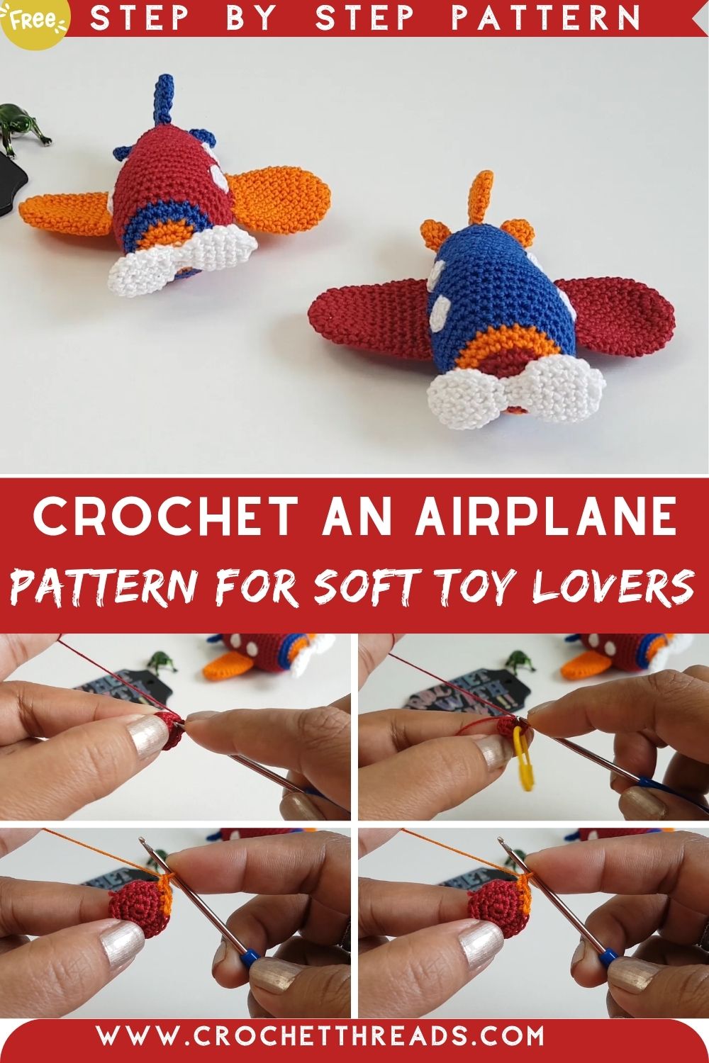 Polished Crochet An Airplane Amigurumi Pattern for Soft Toy Lovers