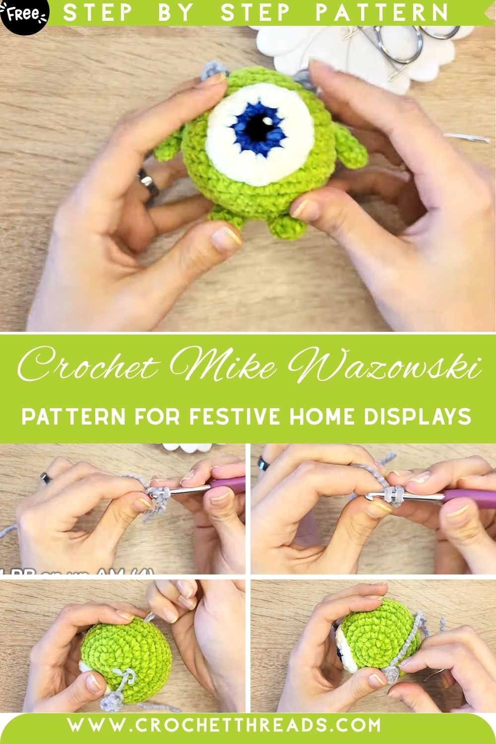 Precious Crochet Mike Wazowski Amigurumi Pattern for Festive Home Displays