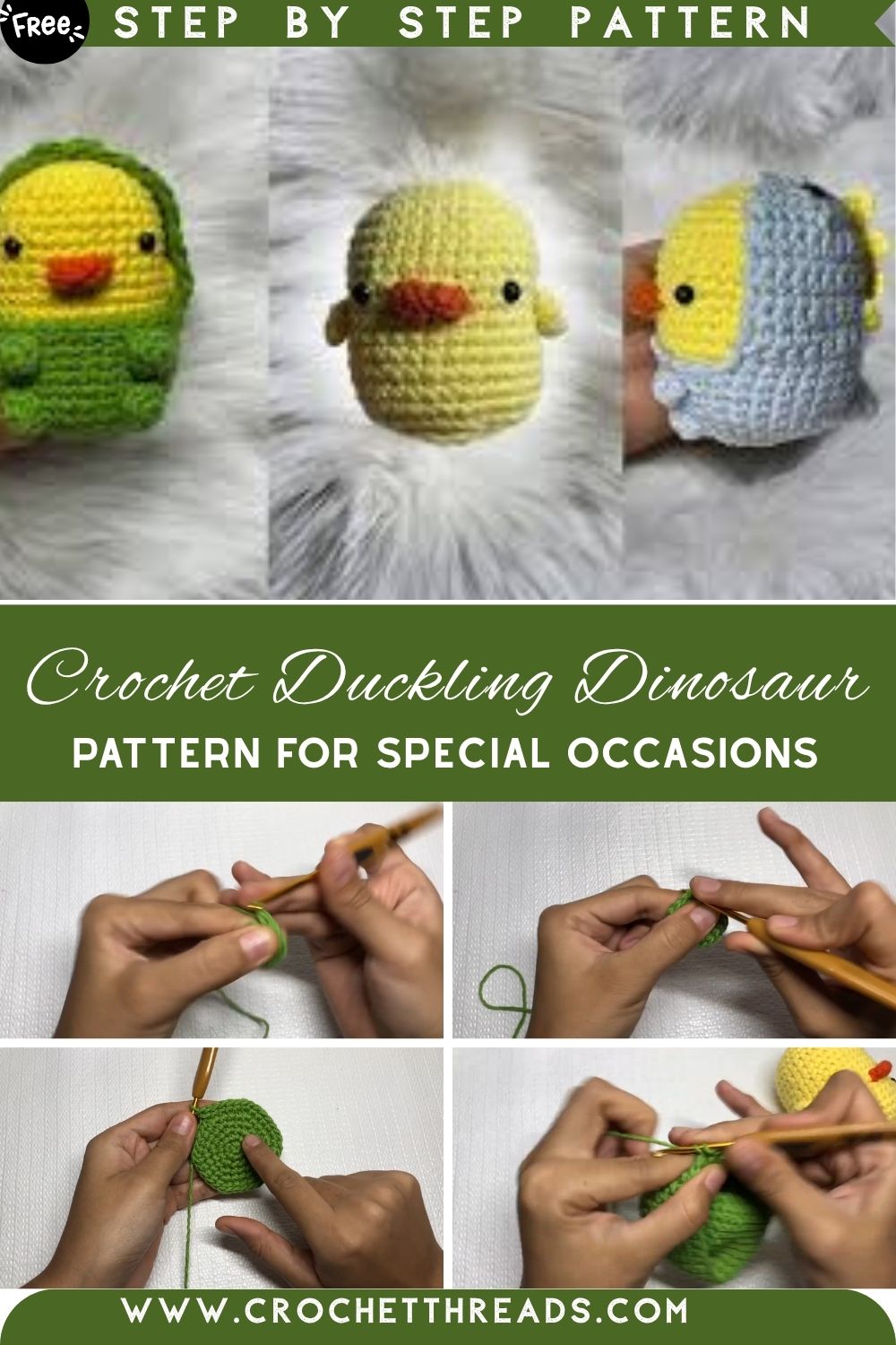 Refined Crochet Duckling Dinosaur Amigurumi Pattern for Special Occasions