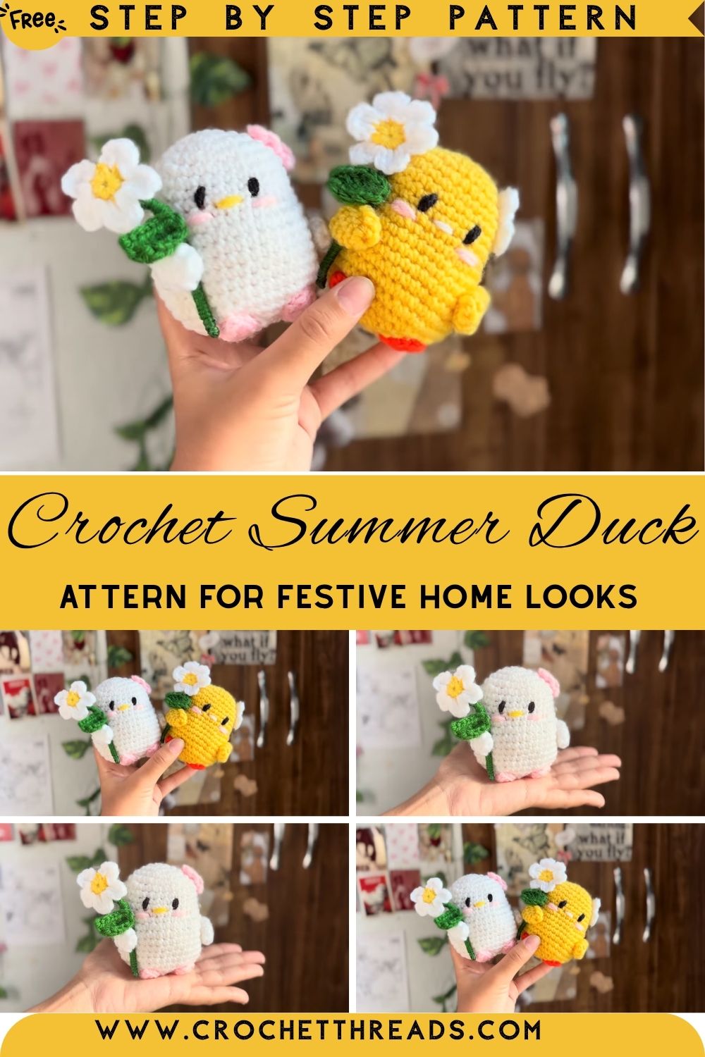 Remarkable Crochet Summer Duck Amigurumi Pattern for Festive Home Looks