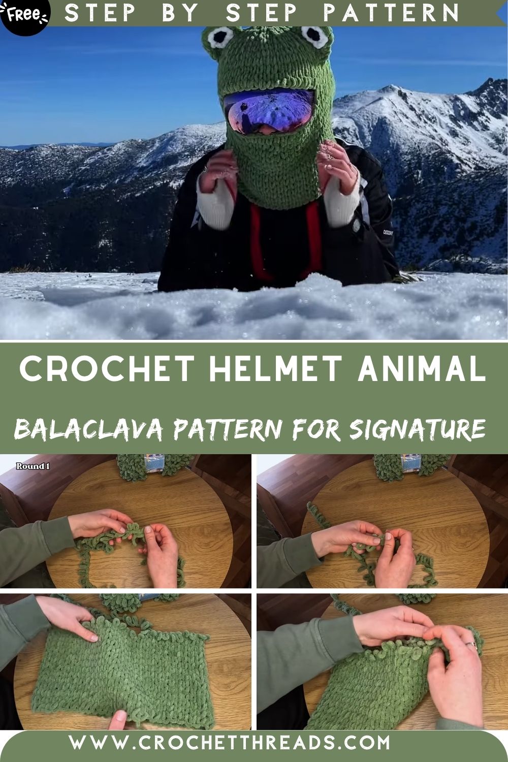 Shining Crochet Helmet Animal Balaclava Pattern for Signature Looks