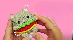 Crochet Hamburger Kitten Pendant Patterns Collection Cat Themed Jewelry