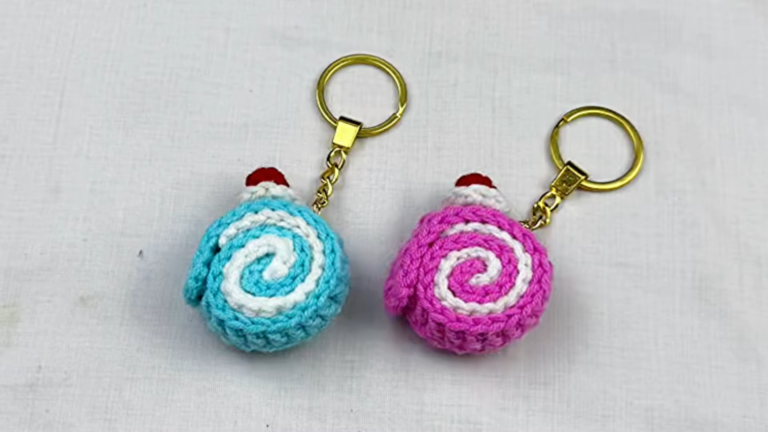 Free Crochet Roll Cake Keychain Patterns You Can Try Today