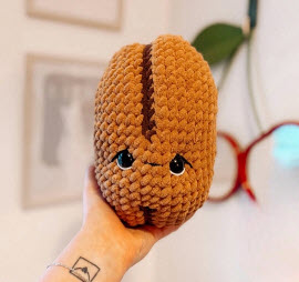 Make Your Own Crochet Coffee Bean Amigurumi Pattern Free