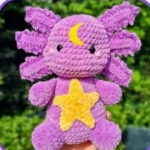 Tender Crochet Dreamy Axolotl Purple Amigurumi Pattern Toy
