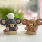 Awesome Crochet Chef Mouse Free Pattern with Fluffy Pom Hat