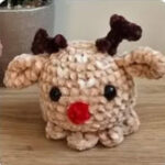 Crochet Reindeer Octopus Plush Amigurumi Pattern for Holidays