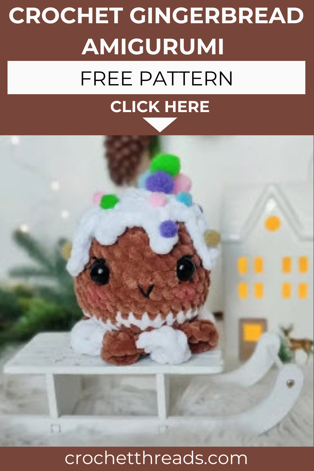 Adorable Crochet Gingerbread Amigurumi Pattern Free Holiday Toy