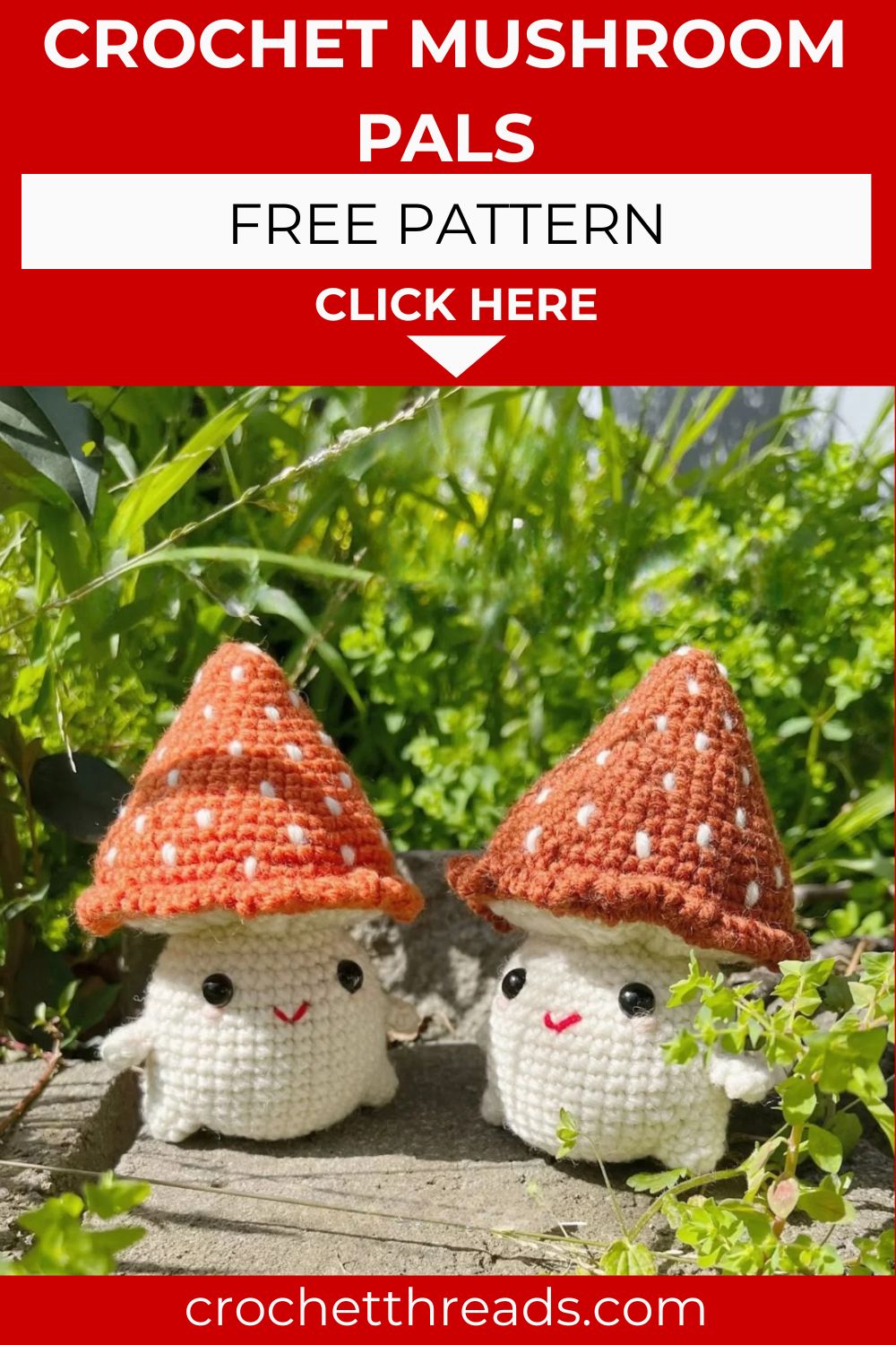 Charming Crochet Mushroom Pals – Free Amigurumi Pattern