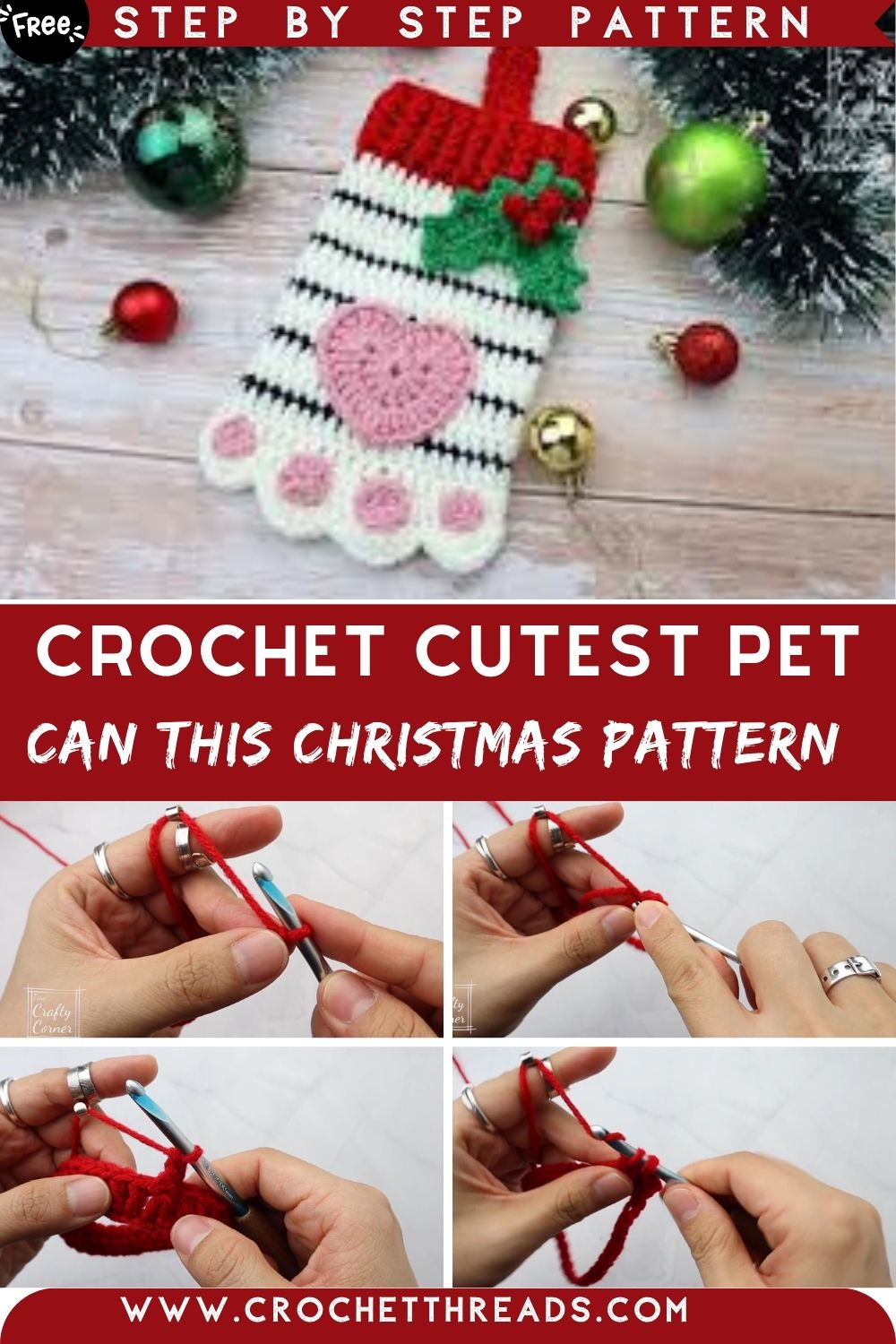Classy Crochet The Cutest Pet Stocking You Can This Christmas Pattern