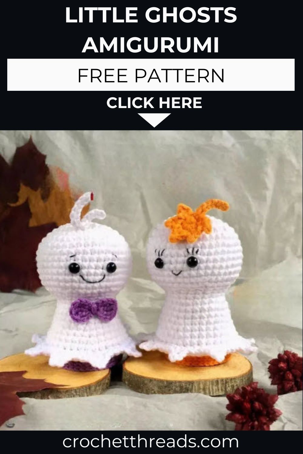 Crochet Little Ghosts Amigurumi Pattern For Home Decoration