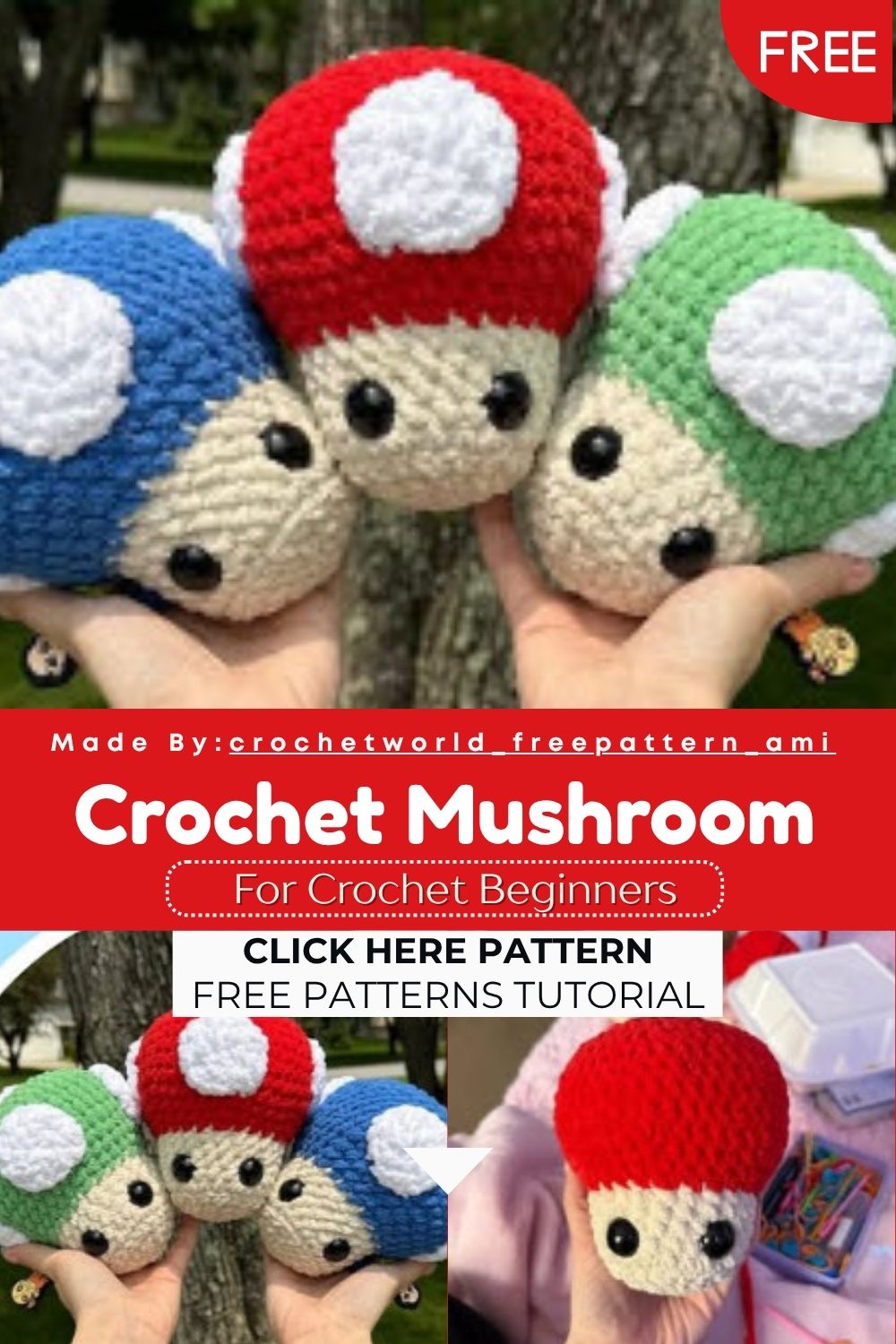 Crochet Mushroom Amigurumi Pattern for Cozy Handmade Decor