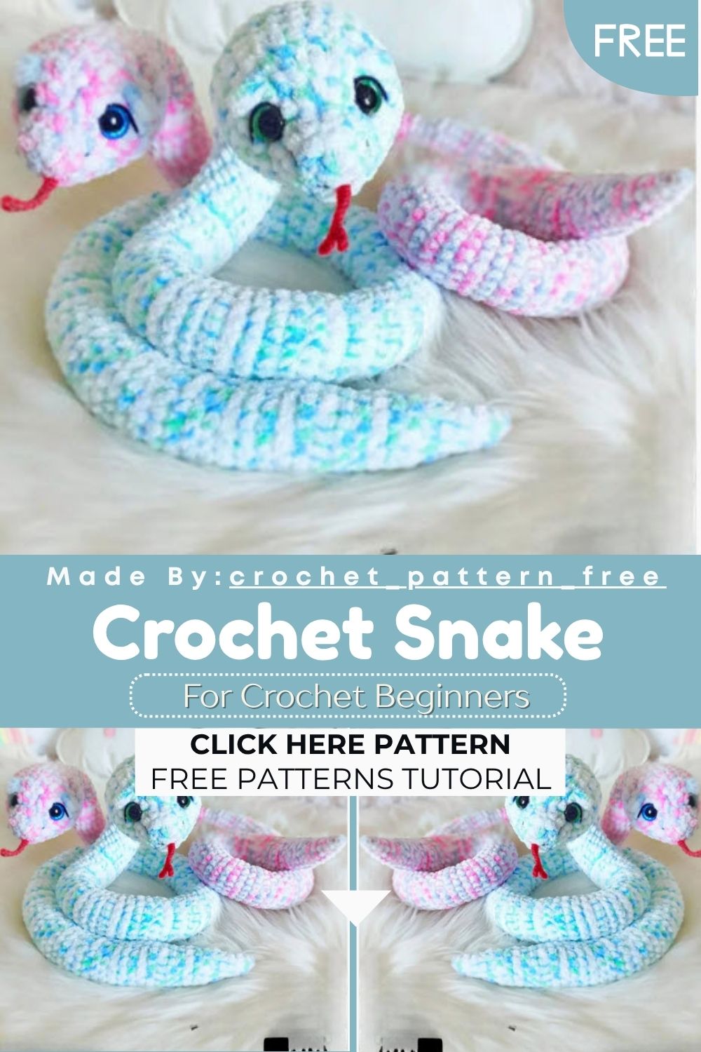 Cuddly Crochet Snake Amigurumi Pattern That Slays Fashion