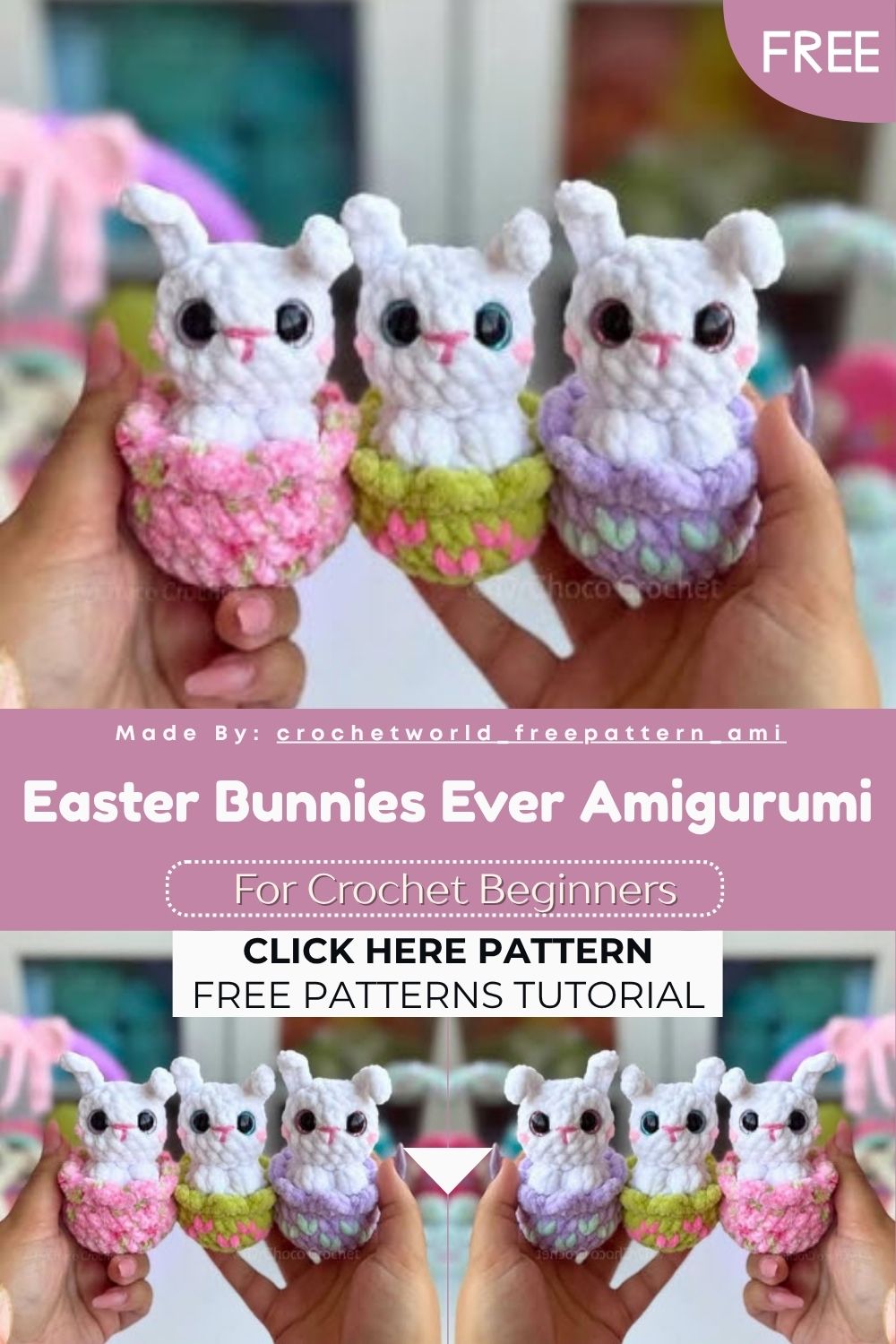 Cutest Crochet Easter Bunnies Ever Amigurumi FreePattern