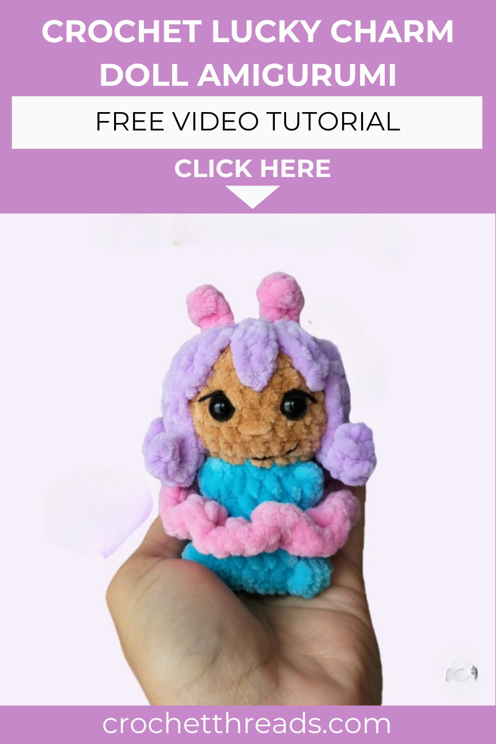 Free Crochet Lucky Charm Doll Amigurumi Pattern for Cute Home