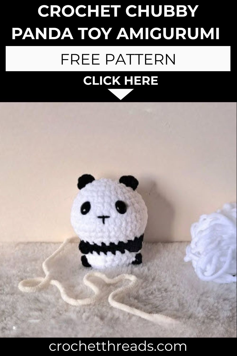 Handmade Crochet Chubby Panda Toy Amigurumi Pattern Free