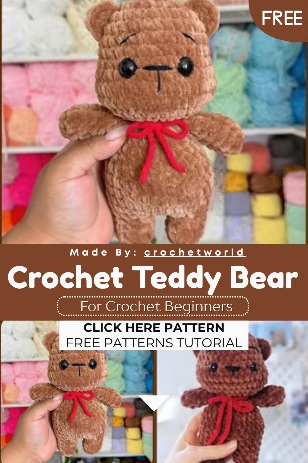 Joyful Crochet Teddy Bear Amigurumi Pattern Free & Easy Step-by-Step