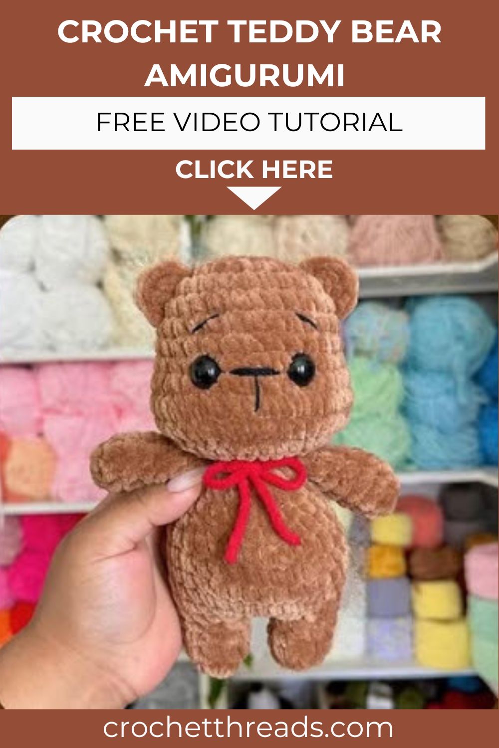 Joyful Crochet Teddy Bear Amigurumi Pattern Free & Easy Step-by-Step