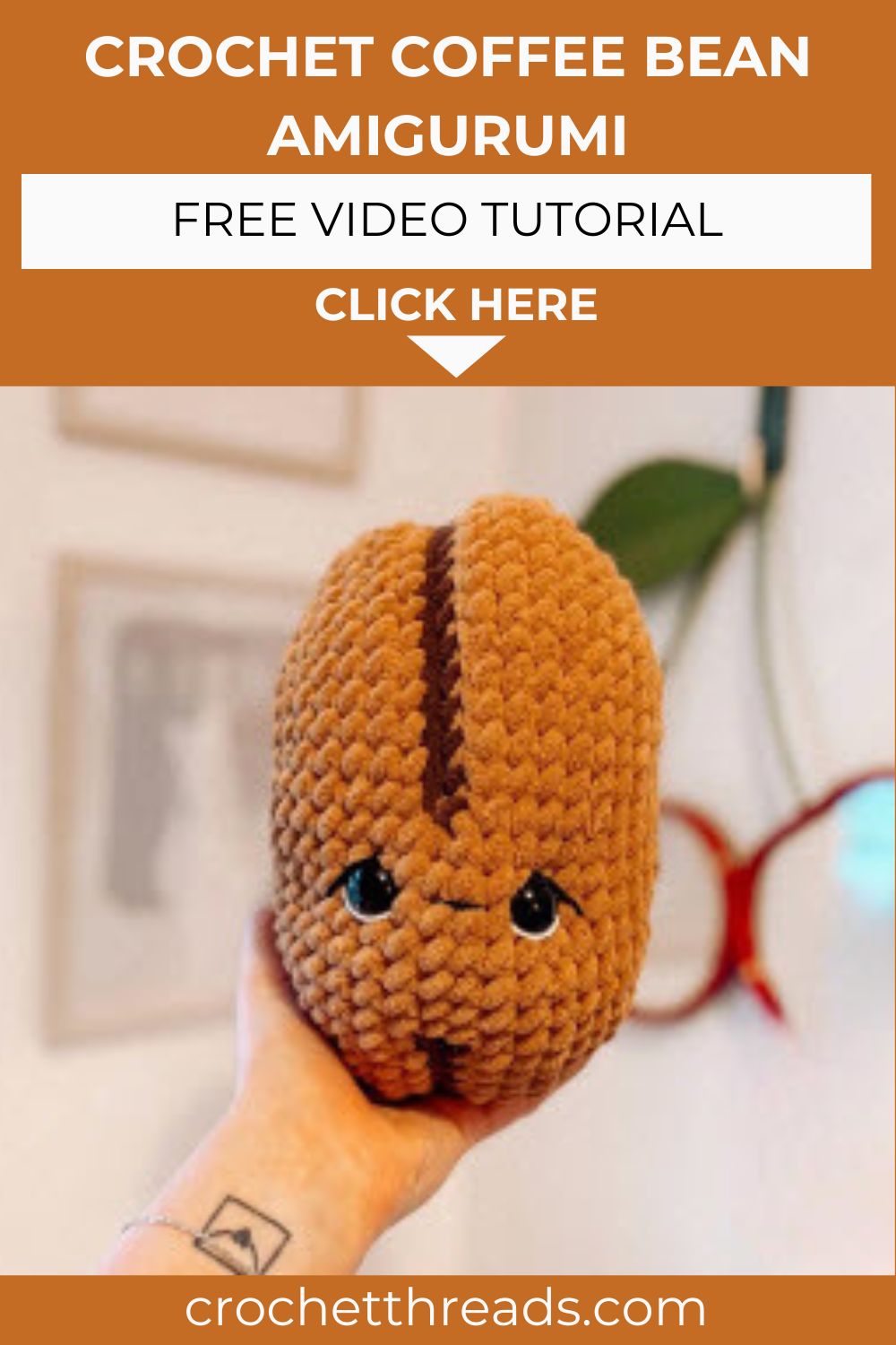 Make Your Own Crochet Coffee Bean Amigurumi Pattern Free