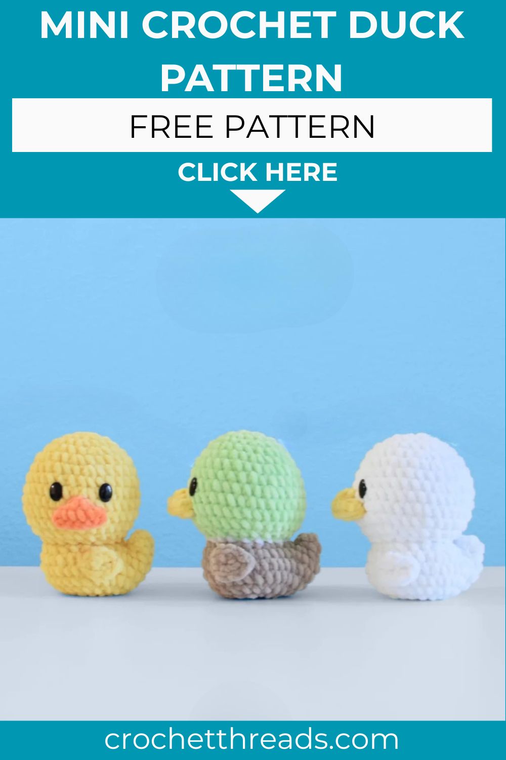 Mini Crochet Duck Pattern – Free and Beginner Friendly