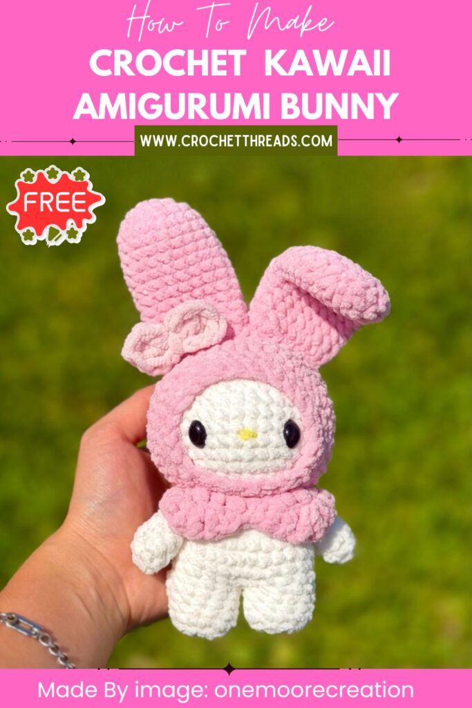 My Melody Crochet Plush Kawaii Amigurumi Bunny